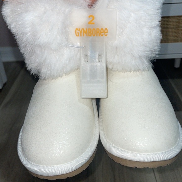 Gymboree White Glitter boots Size 2 - Picture 9 of 12